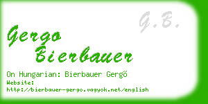 gergo bierbauer business card