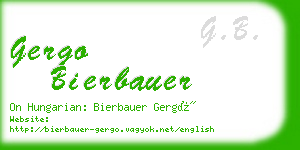 gergo bierbauer business card